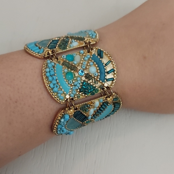 Betsey Johnson BOHEMIAN BLUE BEADED BRACELET - Picture 3 of 10